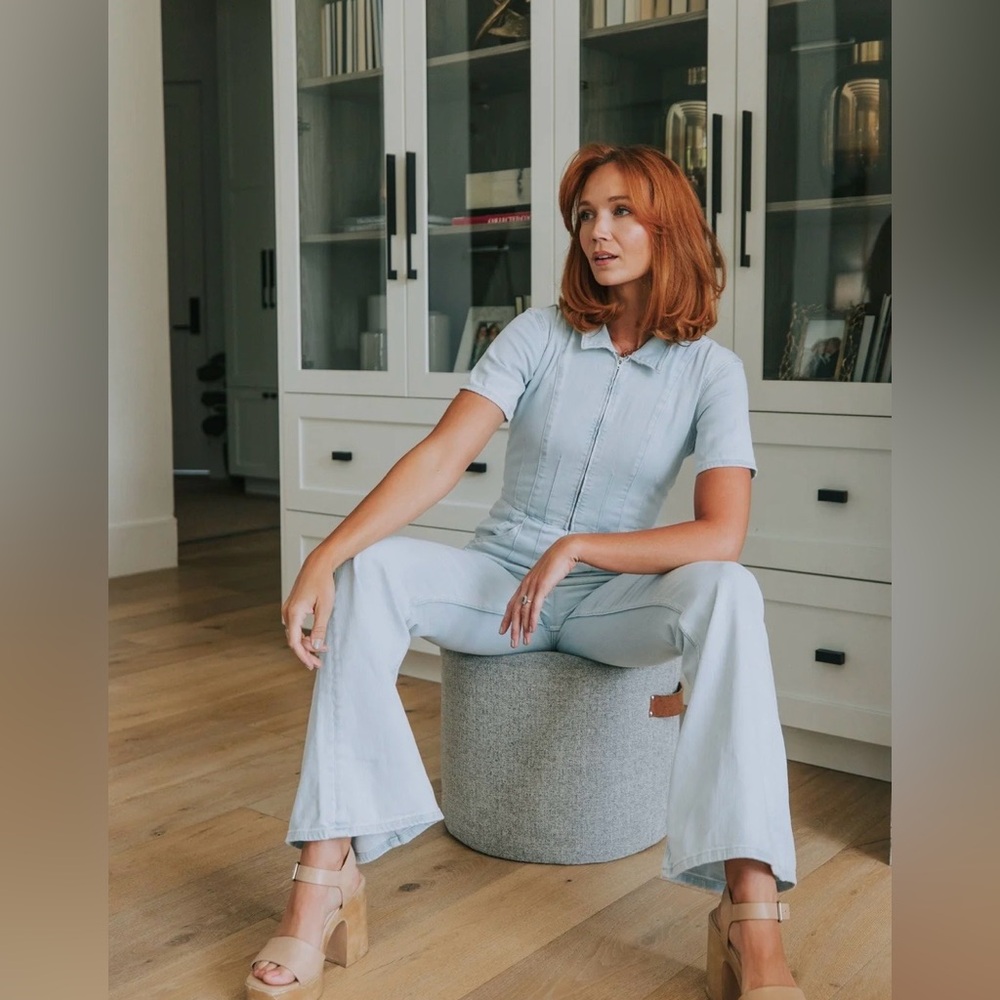 Free People/We the Free Women's Jayde Flare Denim Jumpsuit